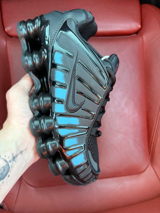 (ОПЛАТА ПІСЛЯ ОГЛЯДУ)Nike Shox TL Black Thermoreactive Blue Найк Шокс ТЛ Чорні термоактивні голубі