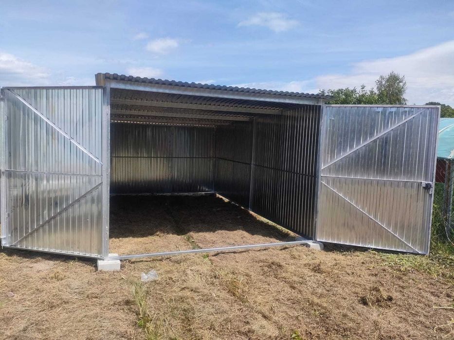 Garaż blaszany 3x5 4x6 6x5 6x6 Gatunek Garaż blaszak Schowek Magazyn