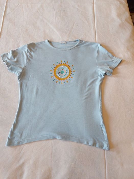 T-shirt Azul Claro da Miss Maxi - Tam° M.