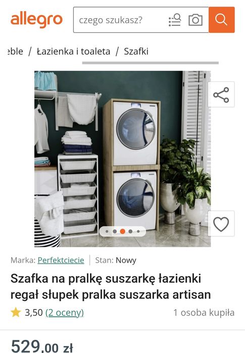Regał półka na pralkę suszarkę (Beko Samsung LG Bosch ) okazja Śląsk