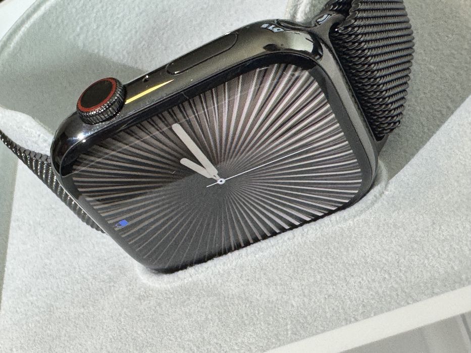 Apple watch series 9 45mm AÇO Grafite/ safira