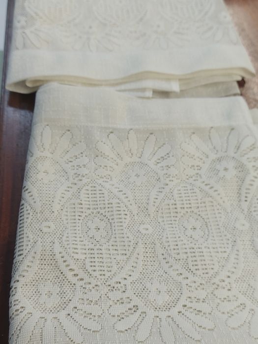 Cortinas para janela de cozinha ou quarto em 2 partes