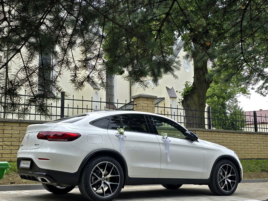 Auto do ślubu Mercedes GLC coupe, E klasa samochód na wesele, wolne te