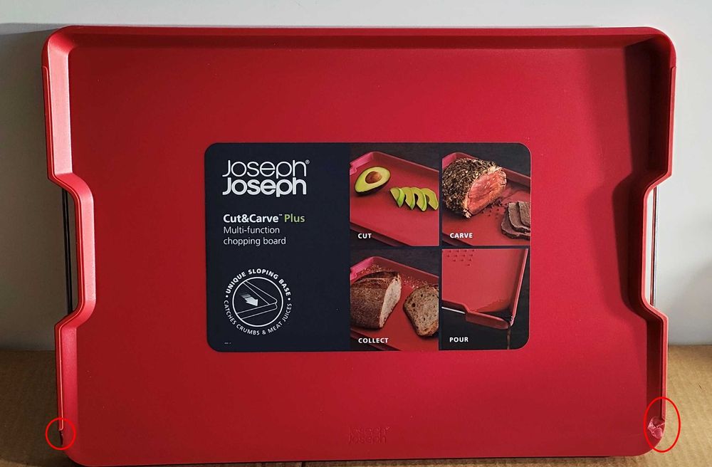 Deska do krojenia Joseph Joseph Cut&Carve Plus XL czerwona
