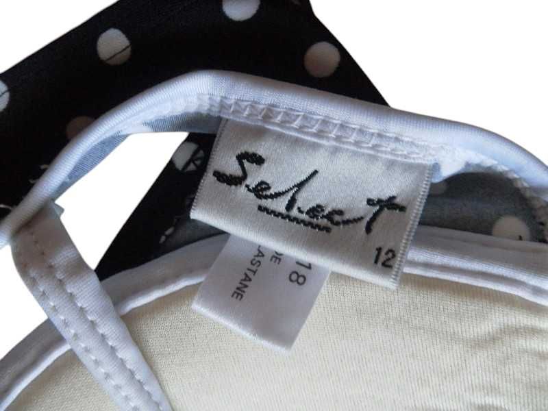 Strój kostium kąpielowy bikini groszki Select 38,M