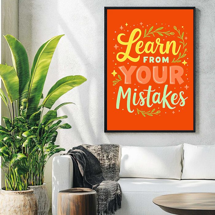 plakat abstrakcja, plakat typografia, plakat napisy na ścianę