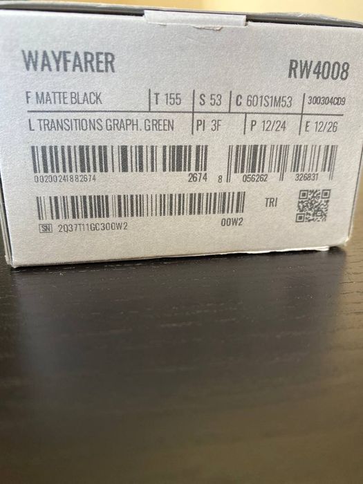 Смарт-окуляри Ray-Ban Meta Wayfarer MATTE BLACK TRANSITIONS GREEN