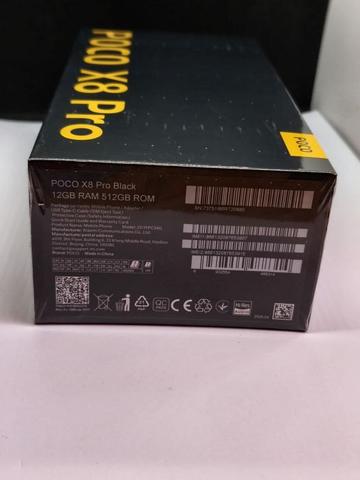 Poco X8 Pro  12GB/ 512 GB 5G com Carregador + 3 anos de garantia