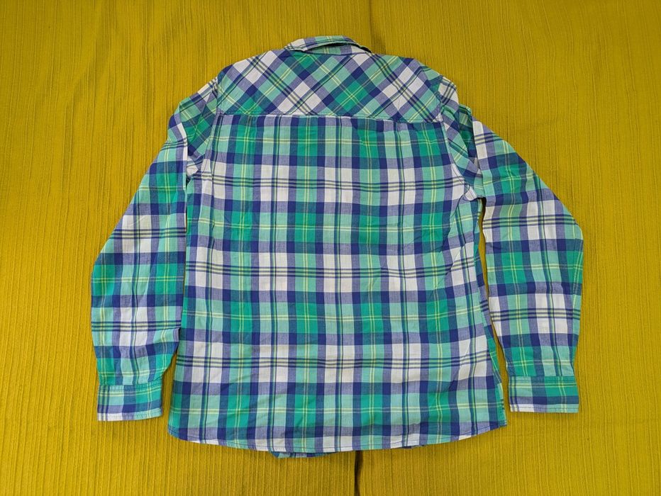 Camisa padrão Verde Azul Springfield, Algodão, Tamanho 40, Nova
T