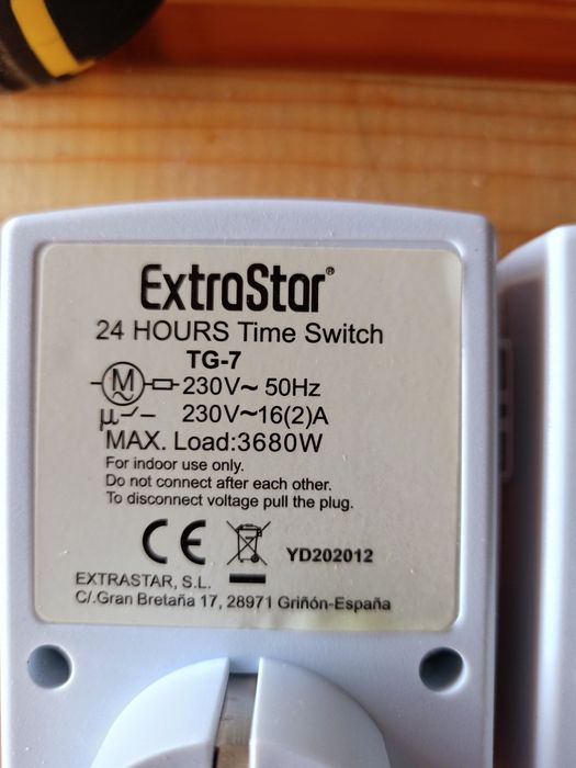 Tomada temporizavel 30min
Intervalo mínimo: 30m
Preço das 2un

Entrega