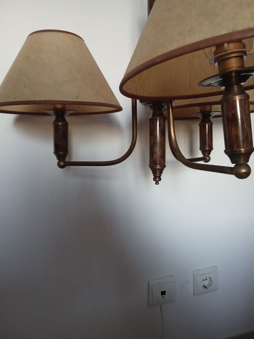 2 Candeeiro de mesa de cabeceira + candeeiro de teto