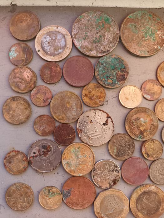 Moedas antigas Portugal e Cabo-verde