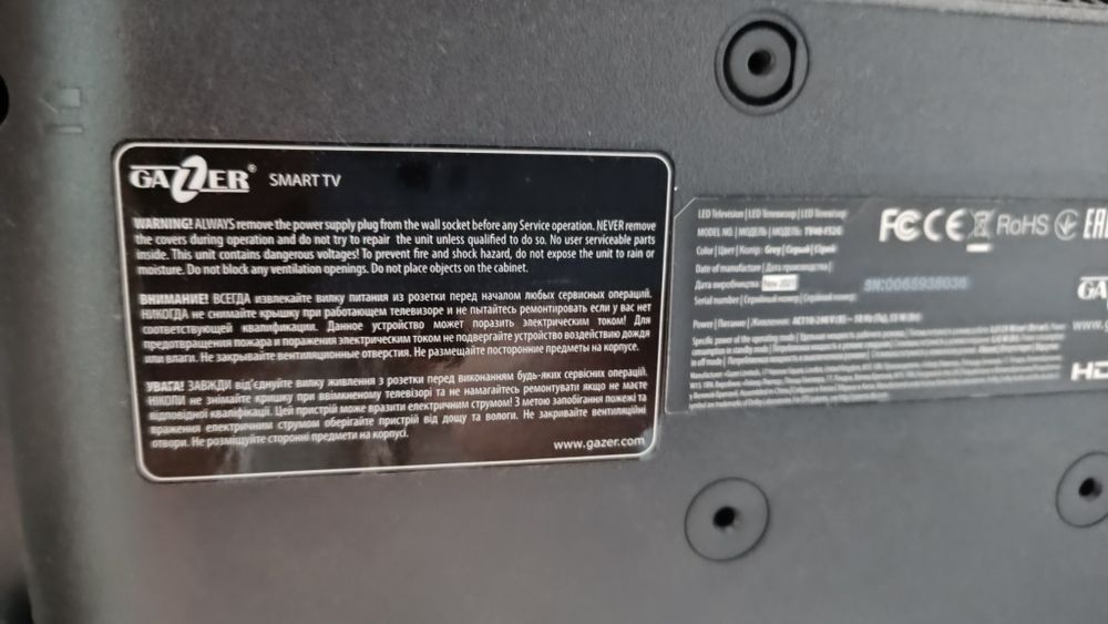 Телевізор Gazer TV40-FS2G 40″