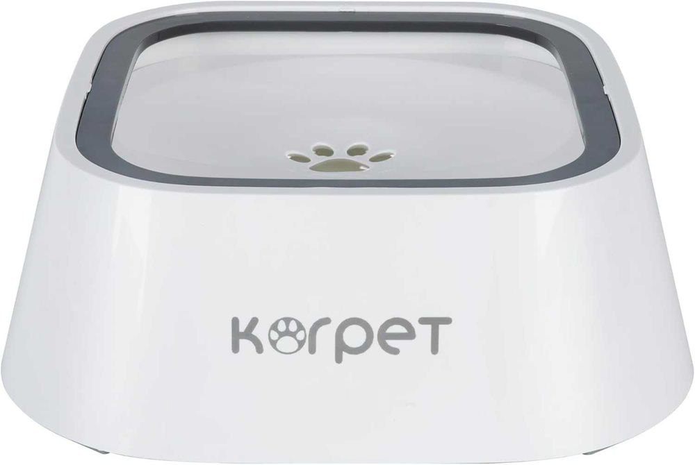 Waterbak tegen overloop 1 l voor honden en puppy's, spatwaterdichte waterdispenser, verstikkingsbestendige kom met antislip onderkant 73