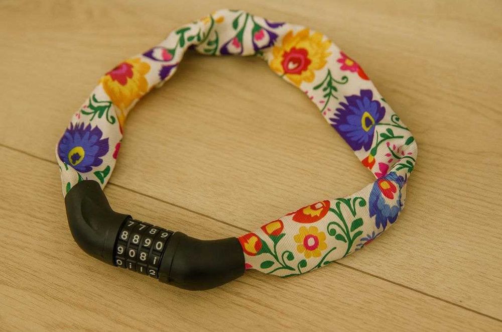 2x Mocna Zapinka do Roweru Linka blokada Łańcuch na Szyfr 60cm +GRATIS