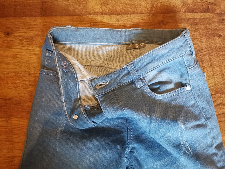 Dżinsy jasne dziewczęce 164