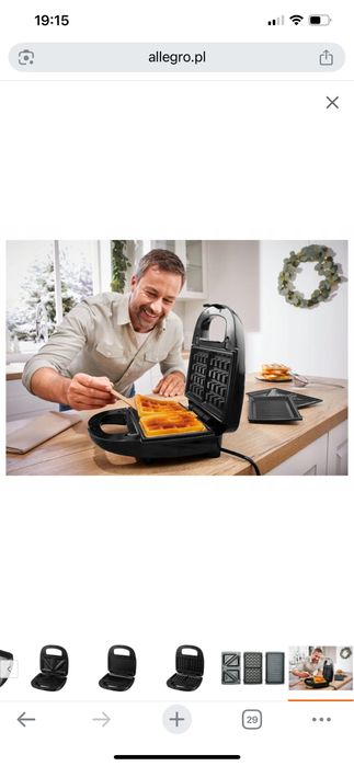 Toster 3 w 1, sandwitch, gofry, grill 750W seria SSMW D2