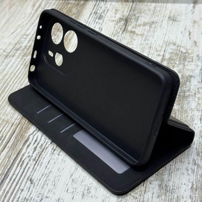 Чехол книжка Leather Book на Xiaomi Redmi Note 14 4G. Прошитый. Чохол