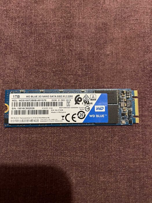 SSD SATA 3 розмір "2.5" NVMe m2 2280 і m2 sata 2280 обєми 1TB 1000GB