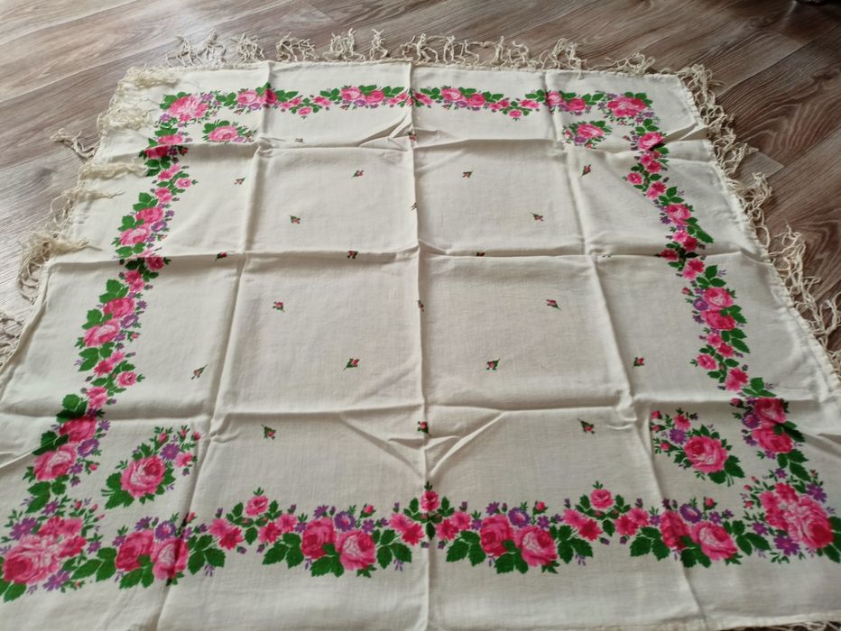 Сорочка льон українська хустка платок