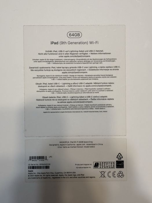 Tablet Ipad 9. generacja 10.2" - jak nowy!