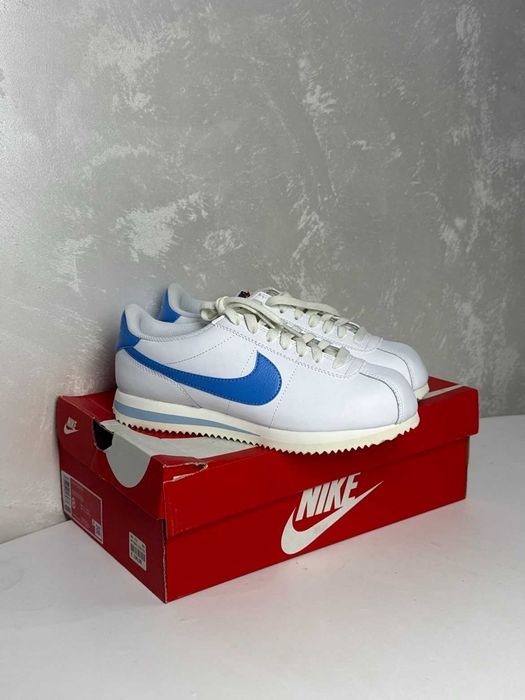 Sneakersy buty sportowe Nike cortez biało niebieskie baby blue