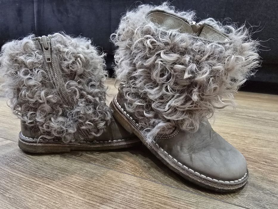 Buty botki skórzane