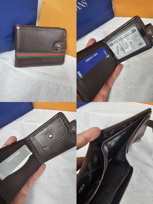 Portfel męski Gucci logowany Italy premium kolory