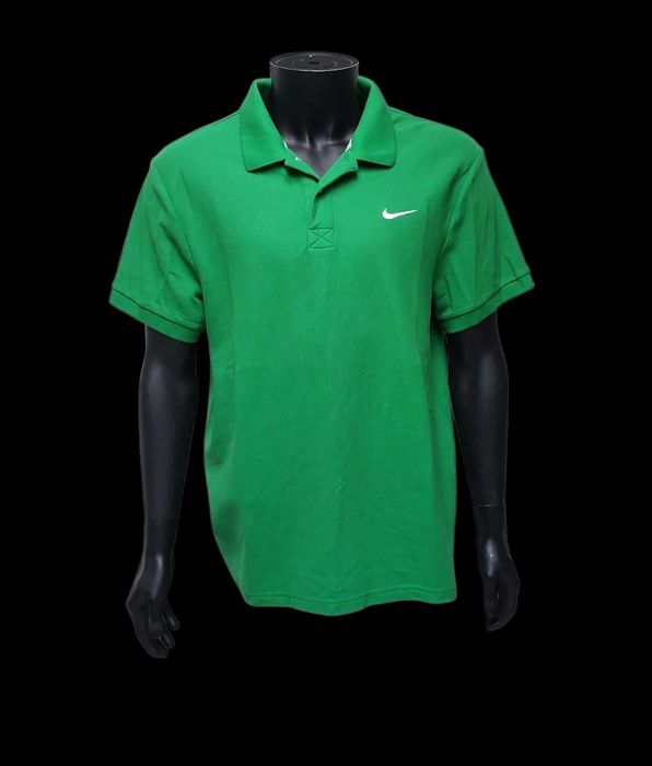 Zielona bawełniana koszulka polo męska NIKE, R. XL