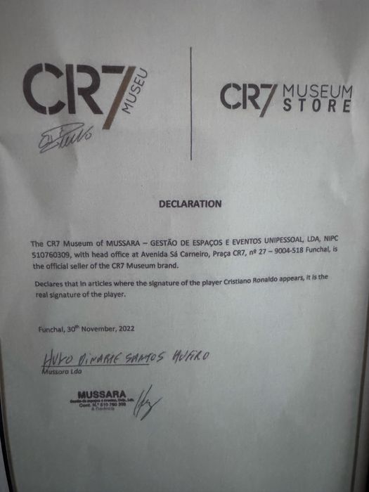 Camisola autografada Cristiano Ronaldo