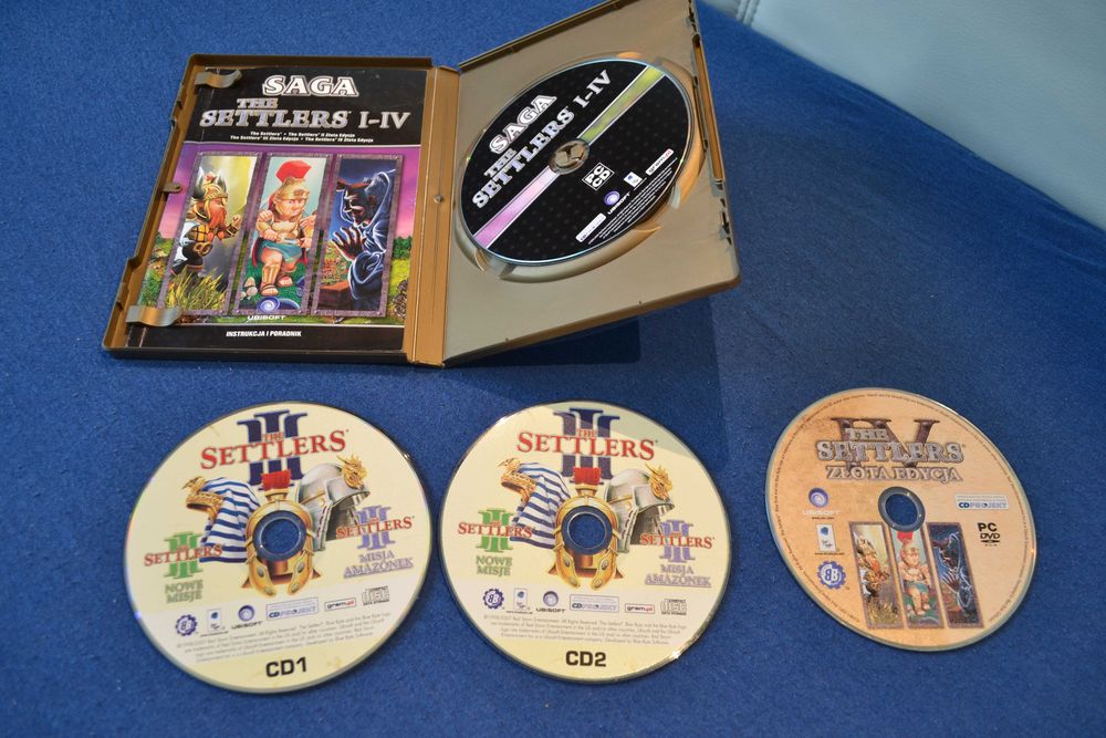 Saga Settlers I II III IV gry na CD / DVD