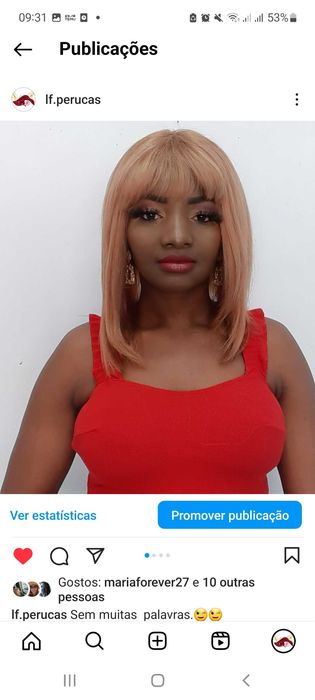 Perucas de cabelo 100% natural qualidade premium.