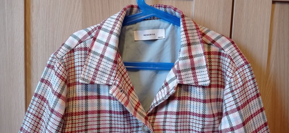 Reserved krótka kurteczka, marynarka w kratkę, r.146