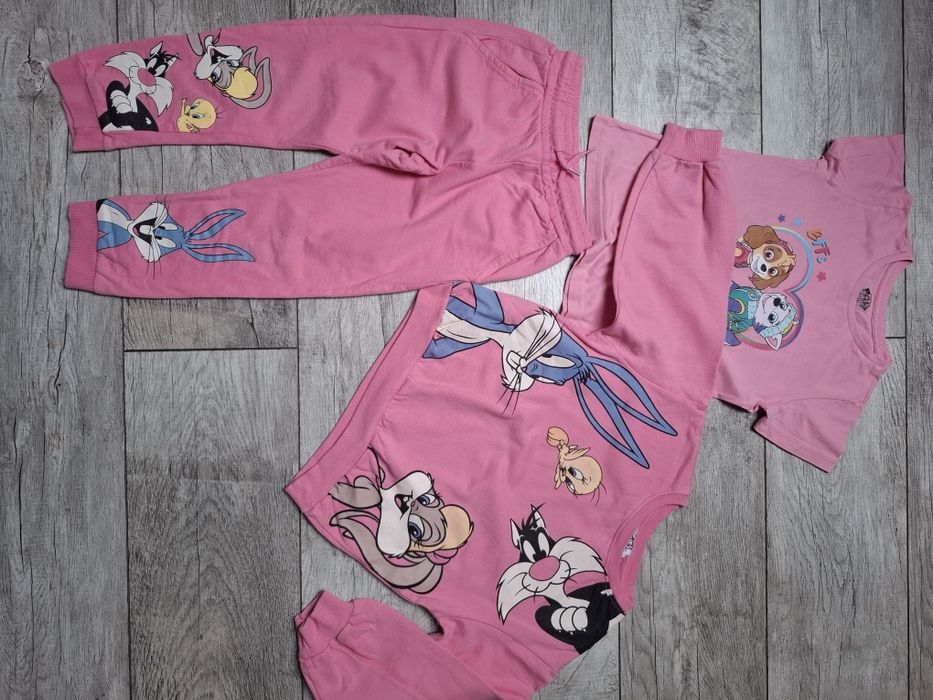 Dres LOONEY TUNES gratis bluzka Psi Patrol rozm.110