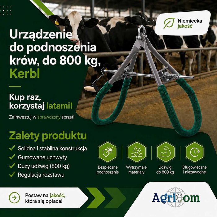 Przyrząd do podnoszenia krów podnośnik 800 kg