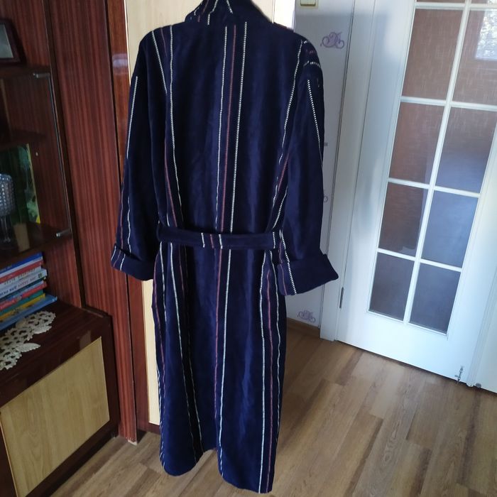 Халат чоловічий з поясом. Розмір XXL. 100% COTTON. Добрий стан. Темно-синій