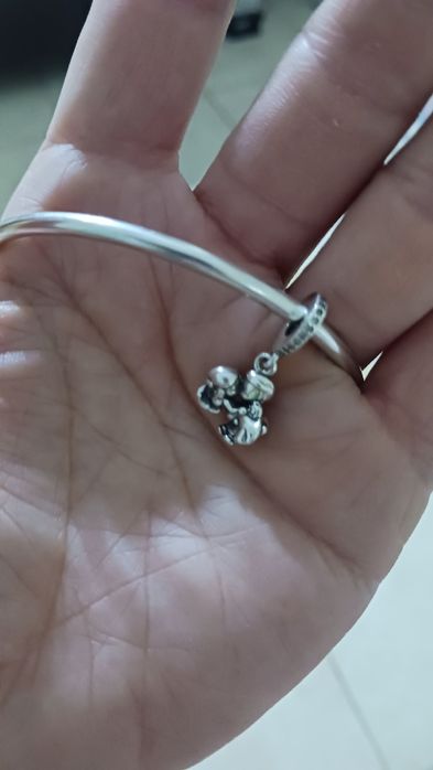 Conta pandora noivos em prata nova