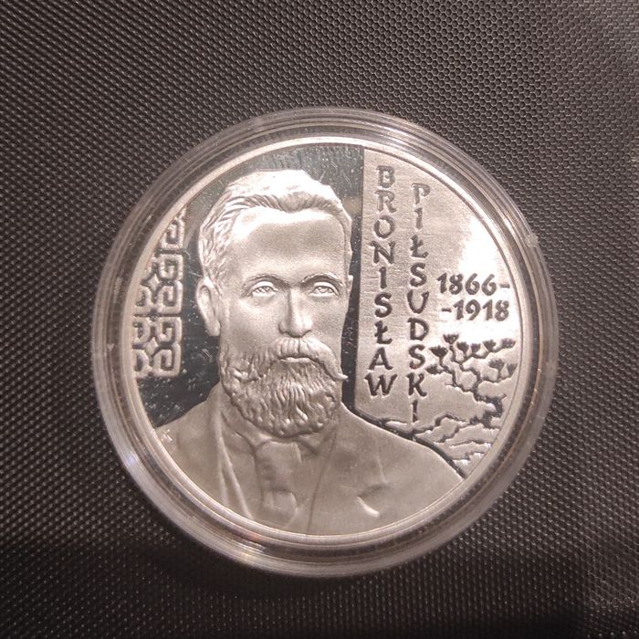 Moneta srebrna Bronisław Piłsudski kolekcjonerska NBP 10 zł