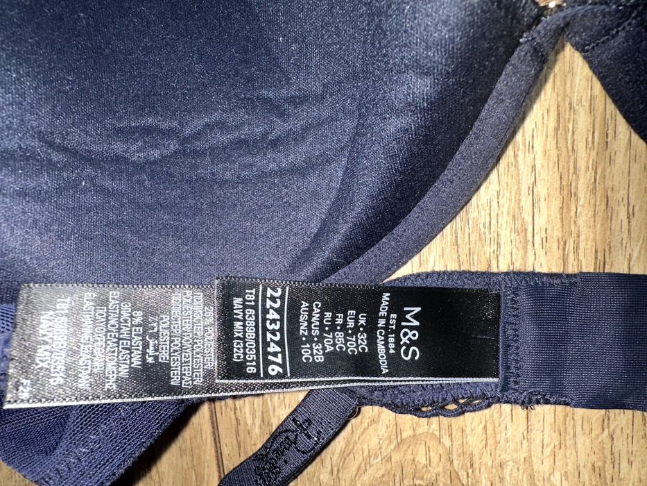 Marks & Spencer biustonosz nowy granatowy 70 C