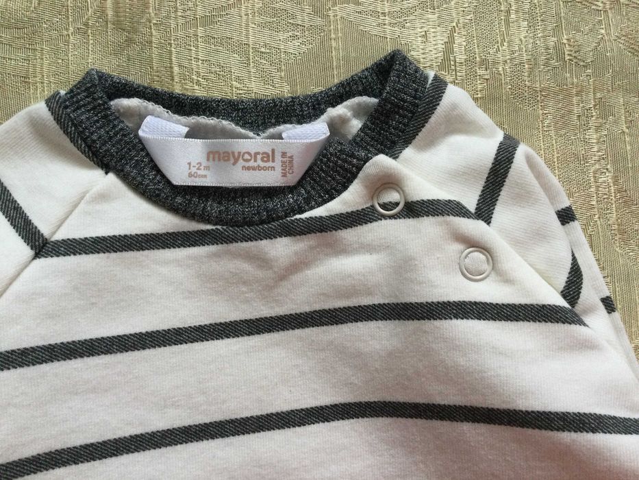 0-3 м. Mayoral. Primark стильний теплий свішот на флісі і Сорочка Льон