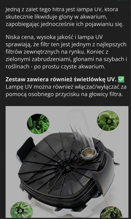 Sunsun filtr kubełkowy  z  lampa UV