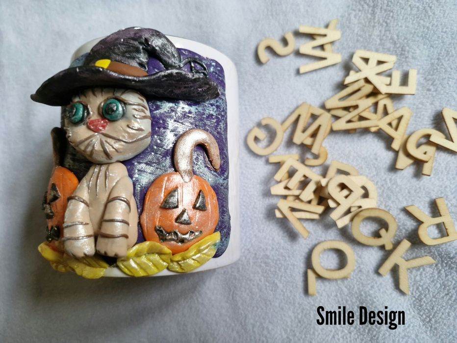 Kubek 3d z kotem, Halloween