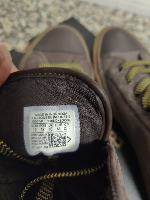 Converse All Star bota Castanhas em pele