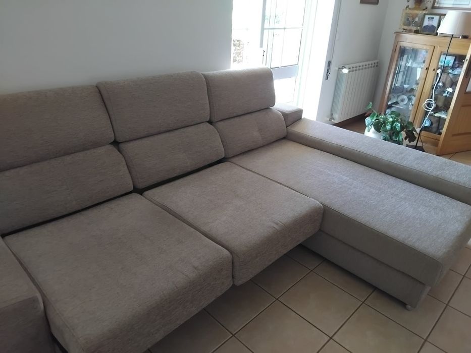 Sofá 2 lugares + chaise longue
