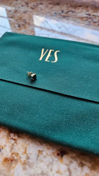 Kolczyk YES malachit pojedynczy unisex