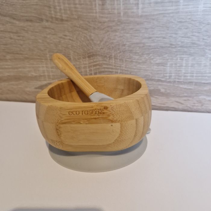 Eco rascals miseczka bambusowa z przyssawką łyżeczka