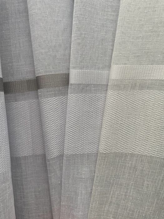 Тренд! Гардины лен с полосками Тюль льон бамбук турецька, сітка, штори