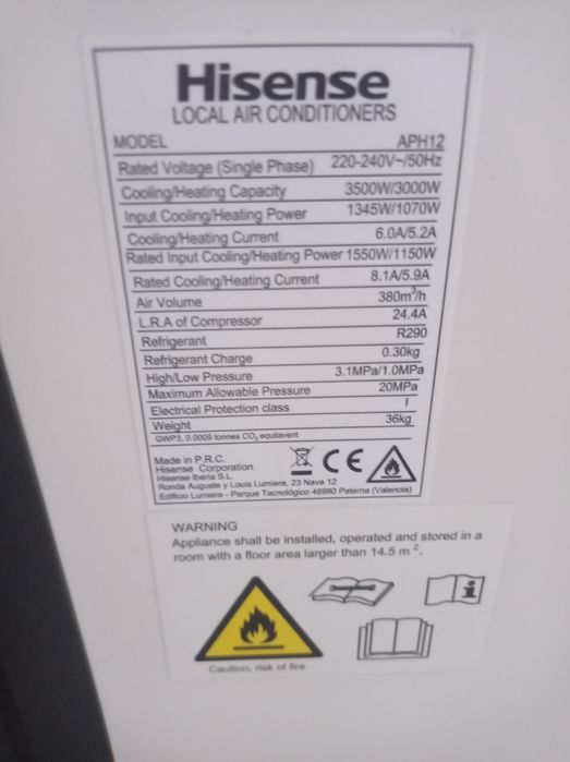 Ar condicionado PORTÁTIL APC 12