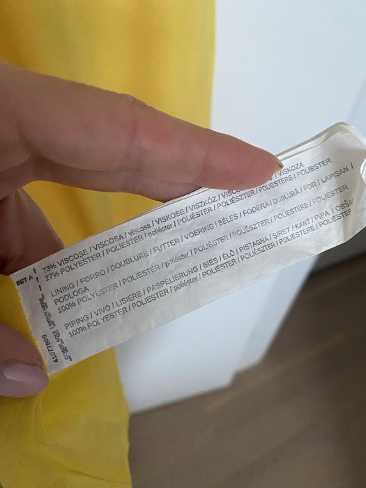 Sukienka letnia midi damska Mango suit żółta s 36