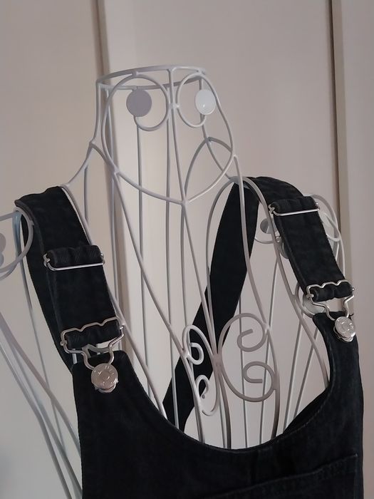 Vestido preto Zara, em ganga, Tamanho S